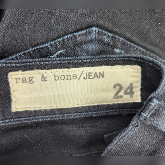 Rag &‎ Bone Black Skinny Jean Size 24 - Picture 3 of 4